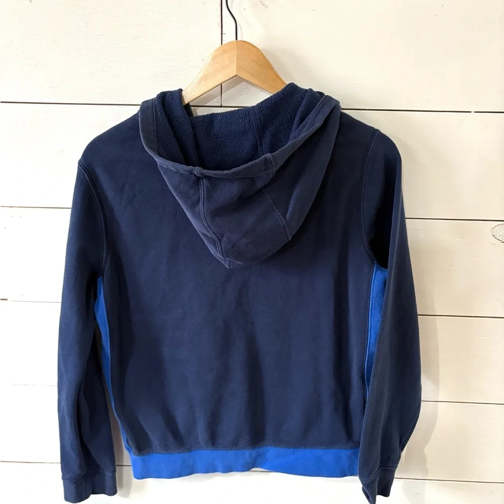 Nike Half Zip Hoodie Kids XL Blue Colorblock Pullover Standard Fit